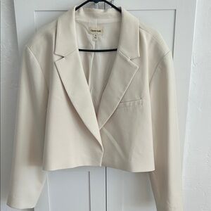 Nordstrom Open Edit Women's Cream crop Blazer